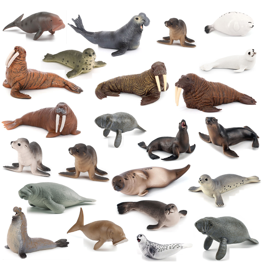Kids Education Picture - Figurines Réalistes d'Animaux Marins (Dugong, Manatee,