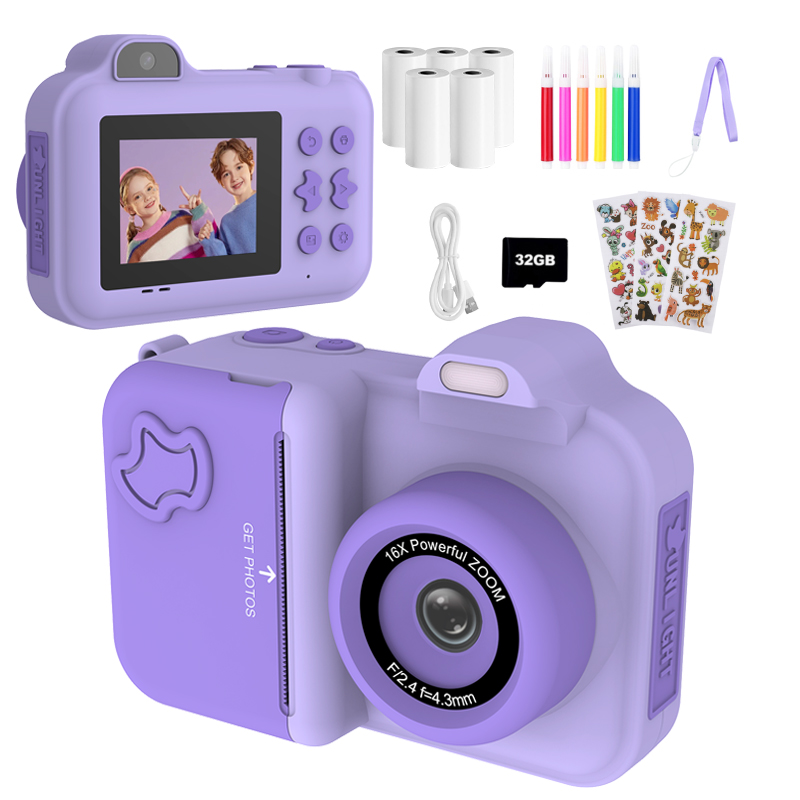 Kids Educational Videos - Appareil photo numérique pour enfants, impression