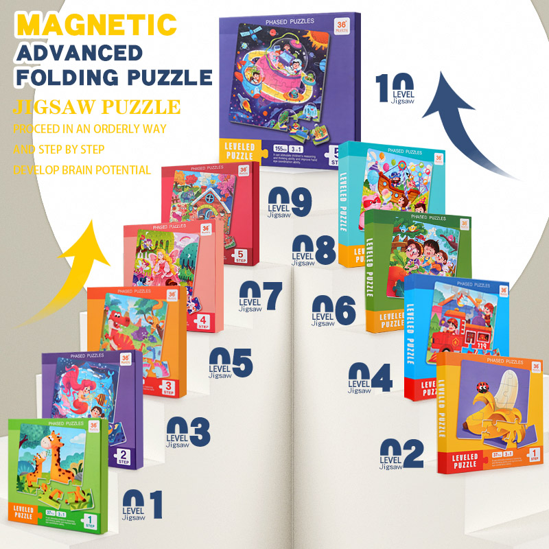 Kids Educational Game 3 - Puzzle magnétique en bois pour enfants,