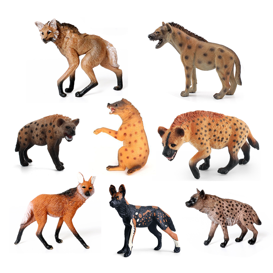 Kids Education Picture - Hyène de faune en plastique réaliste,