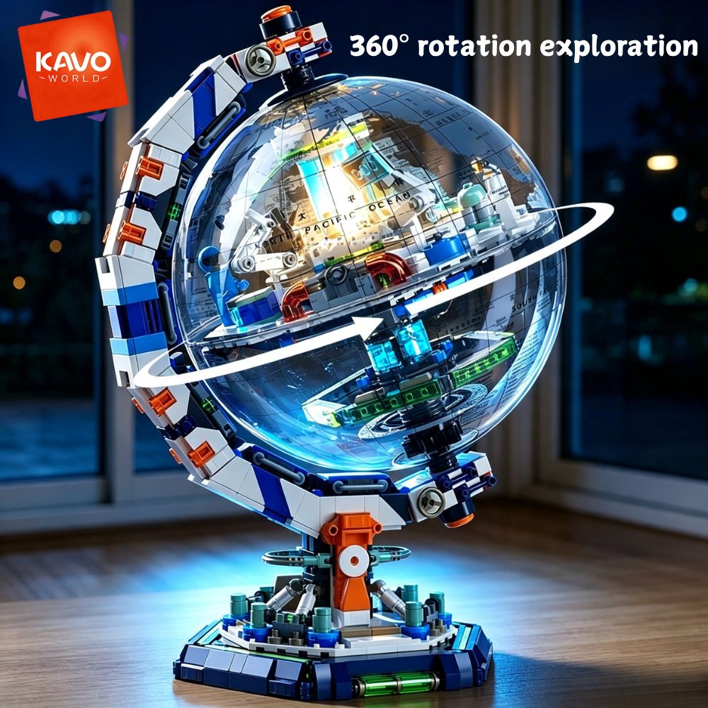 Puzzle Map World - KAVOWORLD Ensemble de blocs de construction