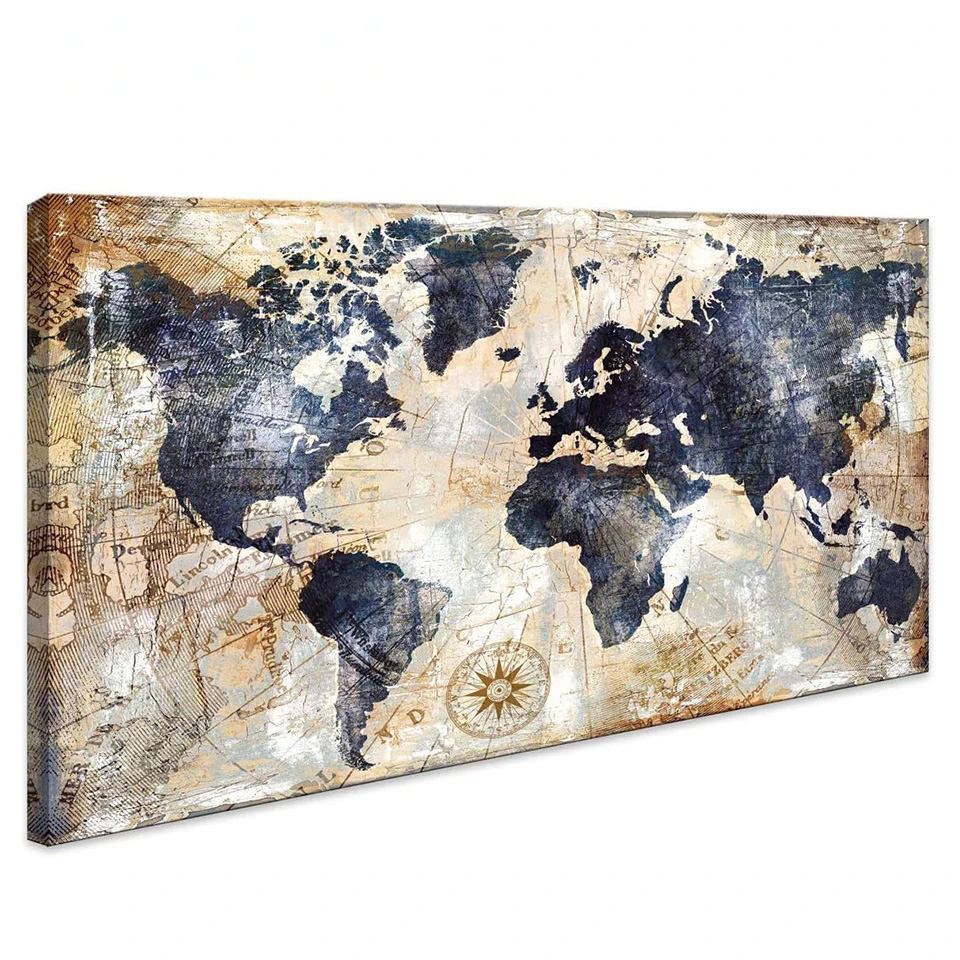 Puzzle Map World - 5D bricolage diamant peinture carte du