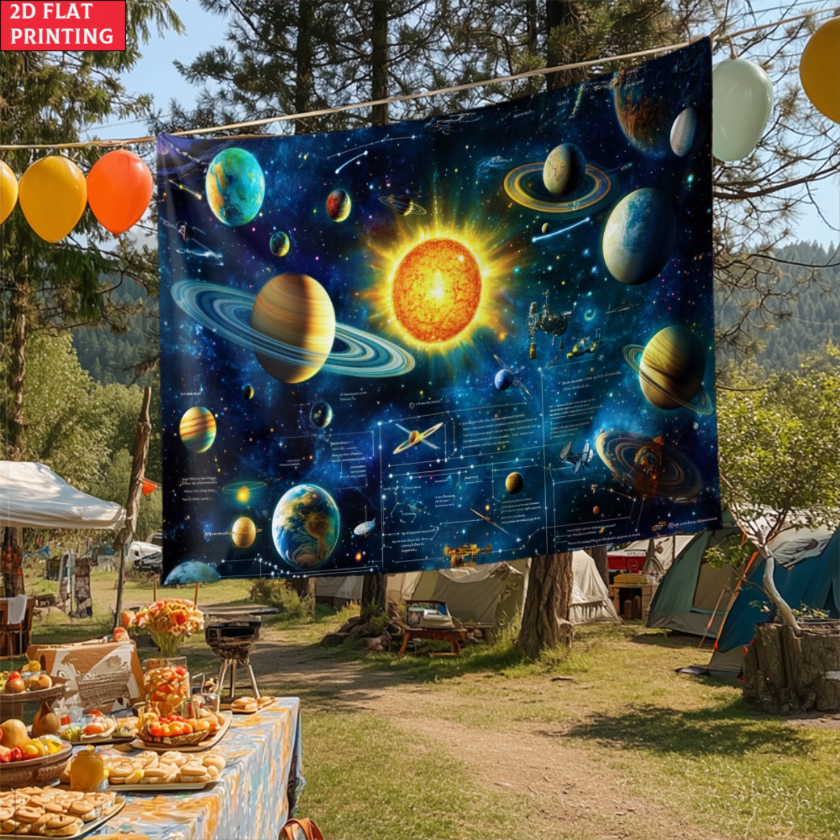 Tapisserie planète système sol - Kids Education System avis et prix