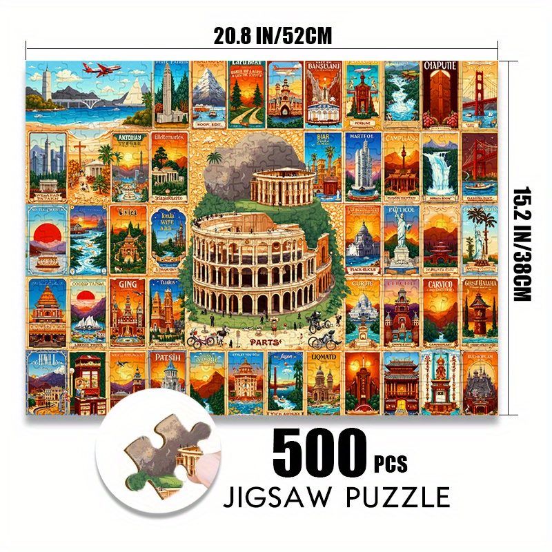 500/1000 pièces papier Puzzle  - Puzzle Map World avis et prix
