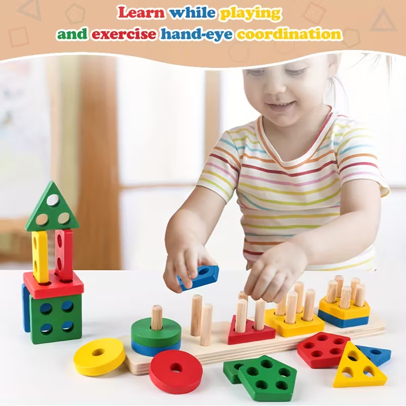 Jeux en bois Montessori pour b - Kids Educational Game 3 avis et prix