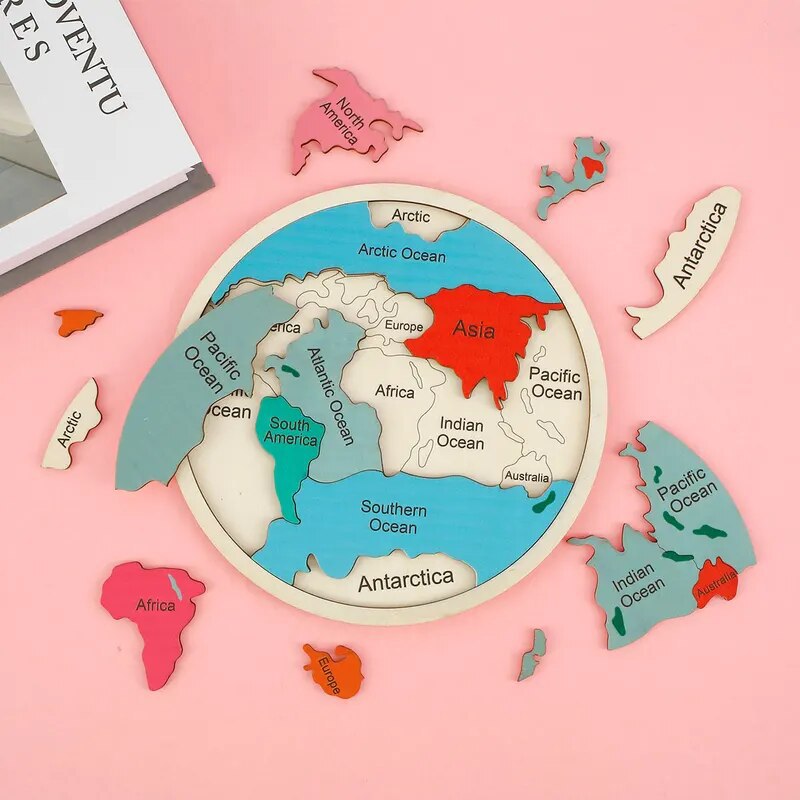 Puzzle de carte du monde en bo - Puzzle Map World avis et prix