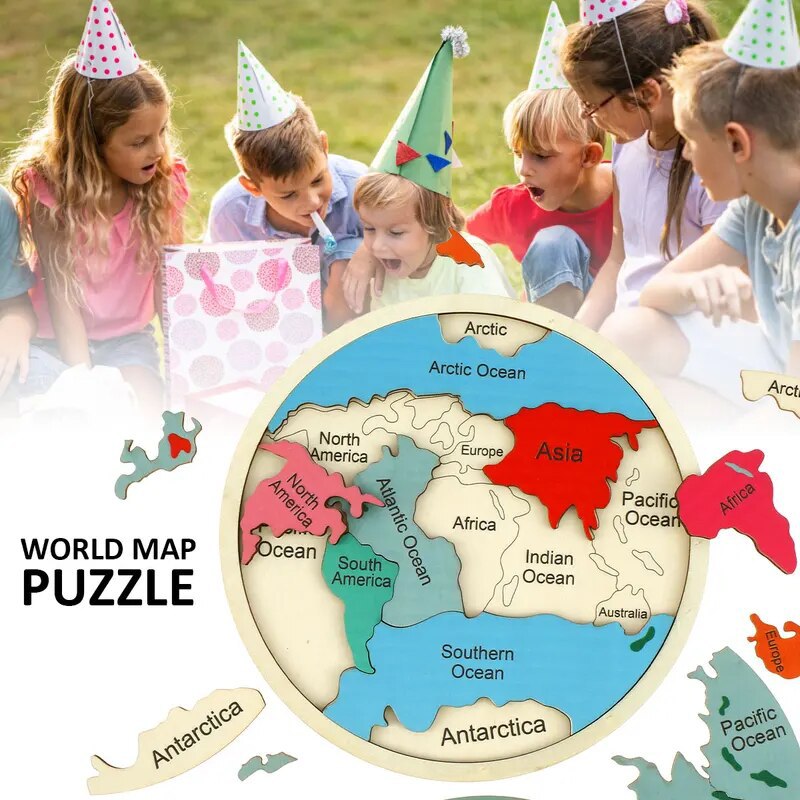 Puzzle de carte du monde en bo - Puzzle Map World avis et prix