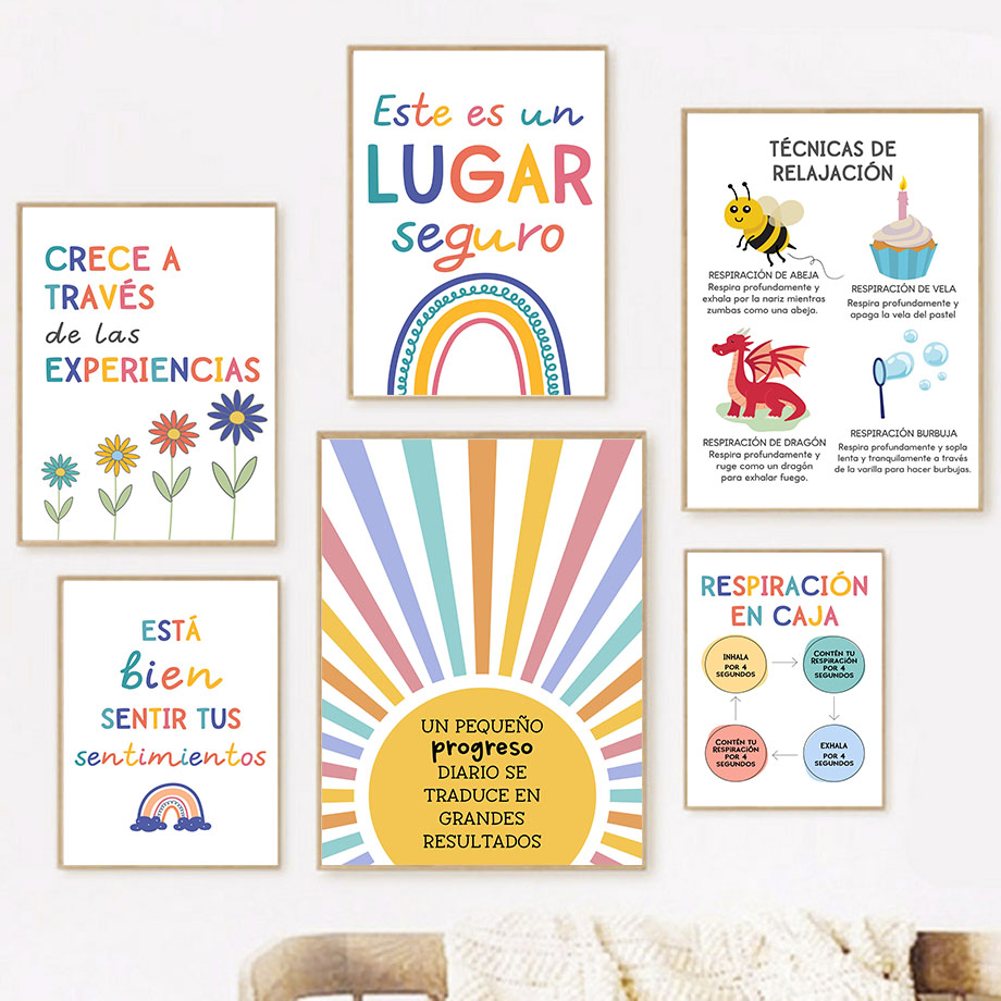 Toile d'art mural avec devise  - Kids Education Picture avis et prix
