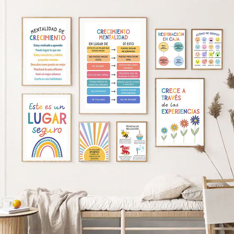 Toile d'art mural avec devise  - Kids Education Picture avis et prix