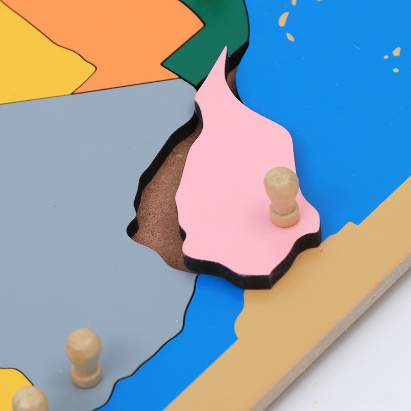 Puzzle de carte en bois d'afri - Kids Education Tools avis et prix