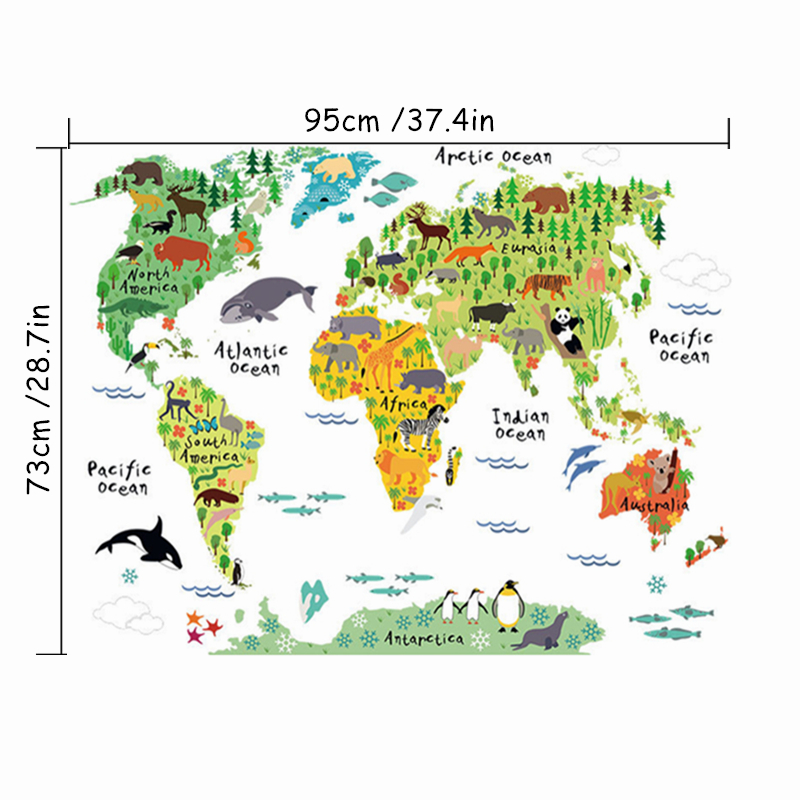 Autocollants muraux en vinyle  - Puzzle Map World avis et prix