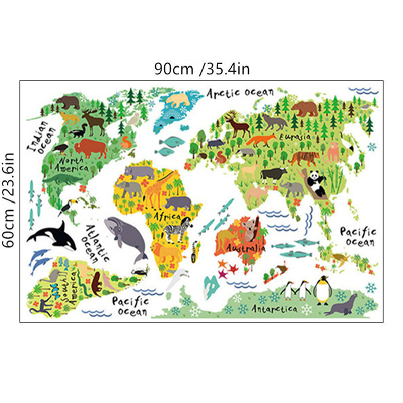 Autocollants muraux en vinyle  - Puzzle Map World avis et prix