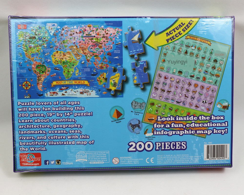 Puzzle en bois avec image de c - Puzzle Map World avis et prix