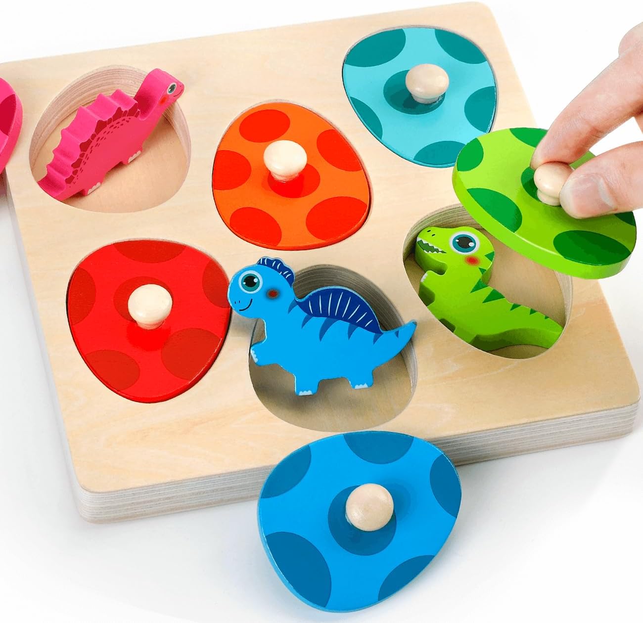 Puzzle dinosaure en bois, joue - Kids Educational Game 3 avis et prix
